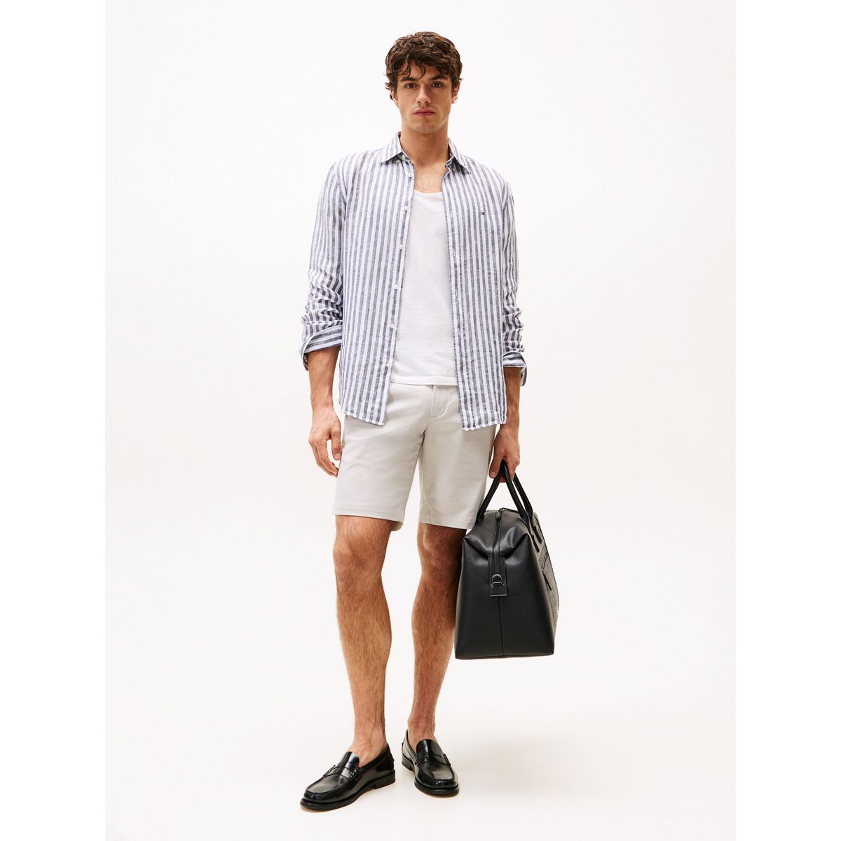 TOMMY HILFIGER - Pantalón gris chino corto Brooklyn colección 1985 Tommy Hilfiger