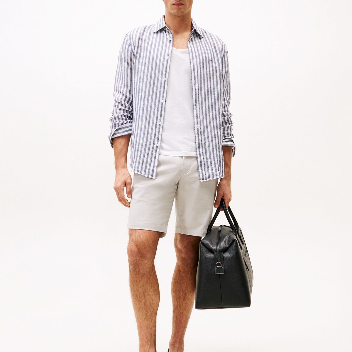 TOMMY HILFIGER - Pantalón gris chino corto Brooklyn colección 1985 Tommy Hilfiger