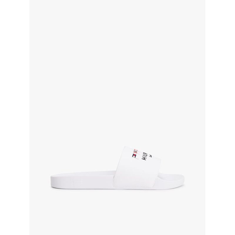 TOMMY HILFIGER - Sandalias blanco de piscina con logo bordado Tommy Hilfiger