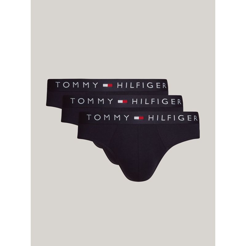 TOMMY HILFIGER - Pack azul de 3 Slips Tommy Hilfiger