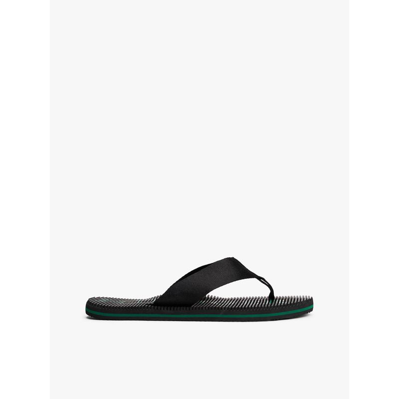 TOMMY HILFIGER - Sandalias negro con logo y plantilla de masaje Tommy Hilfiger