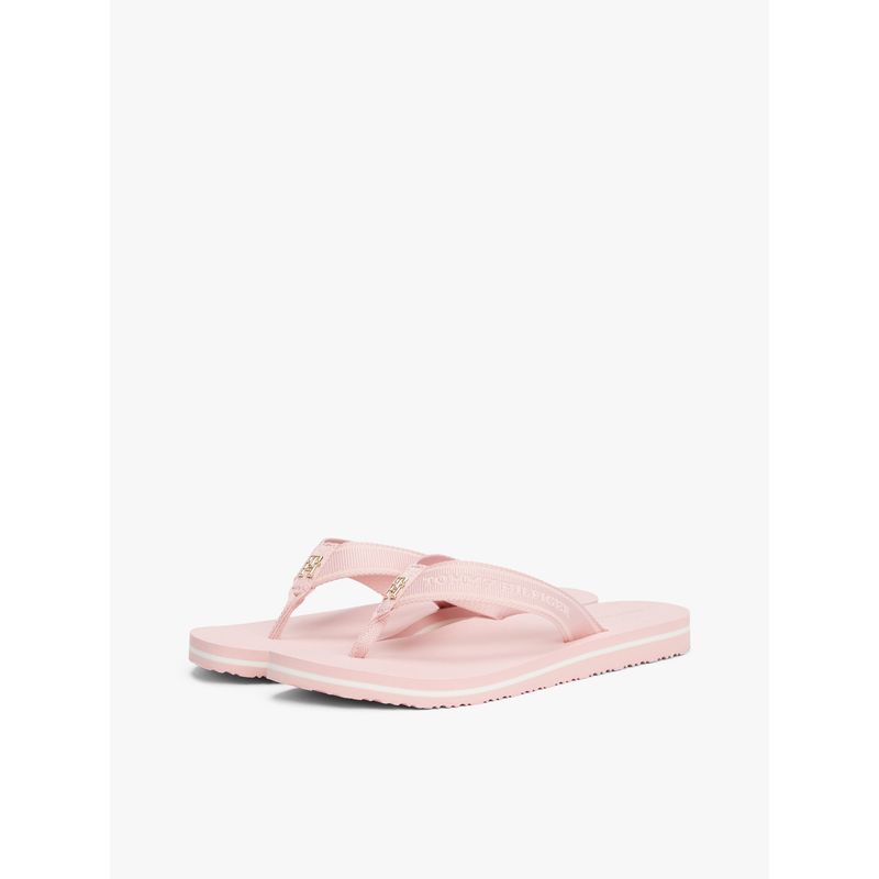 TOMMY HILFIGER - Sandalias rosa con inscripción tonal en tiras Tommy Hilfiger