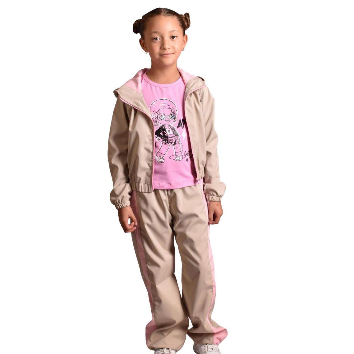 BIGBOYS - Conjunto Sudarera Nautica Beige Niña