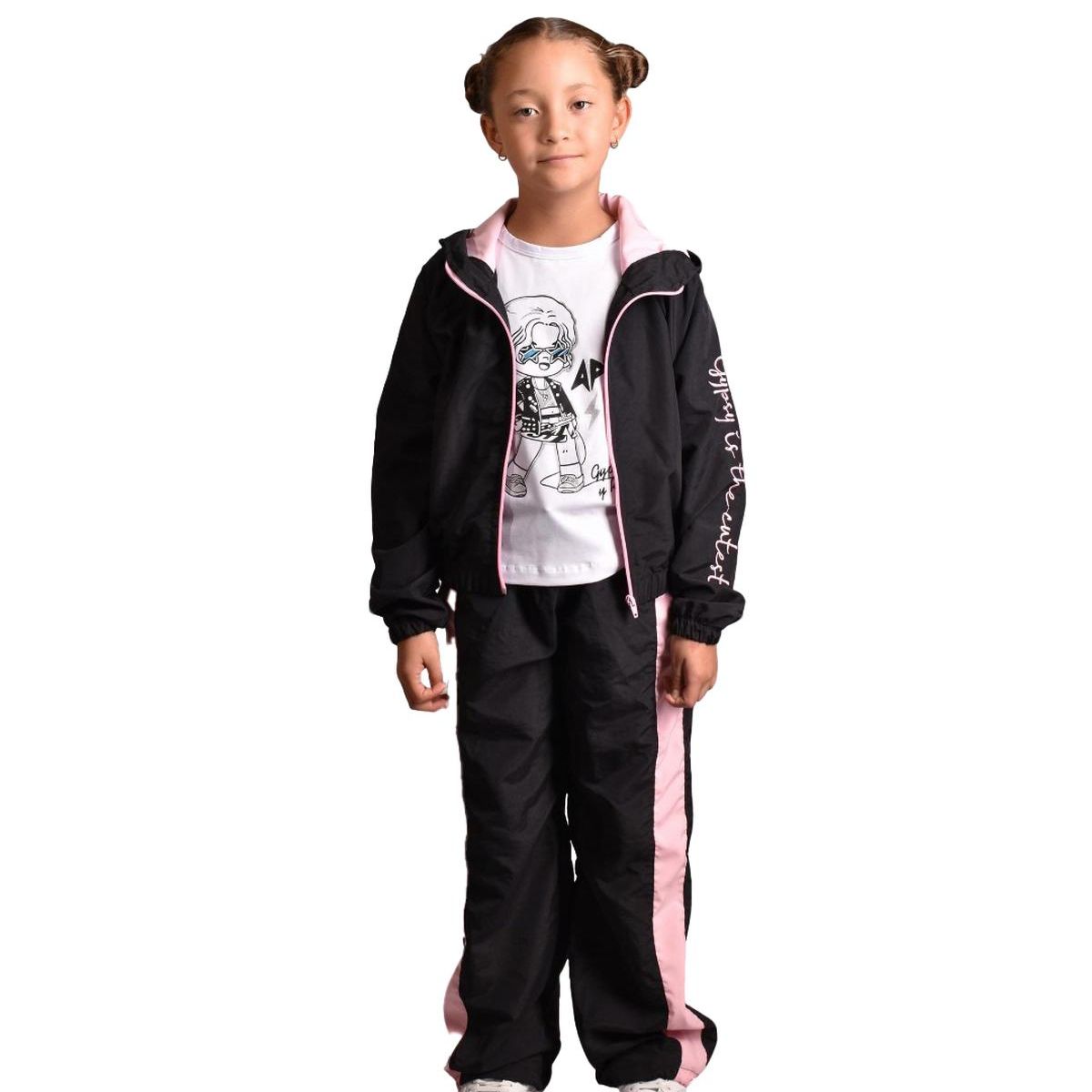 BIGBOYS - Conjunto Sudadera Nautica Negra Niña