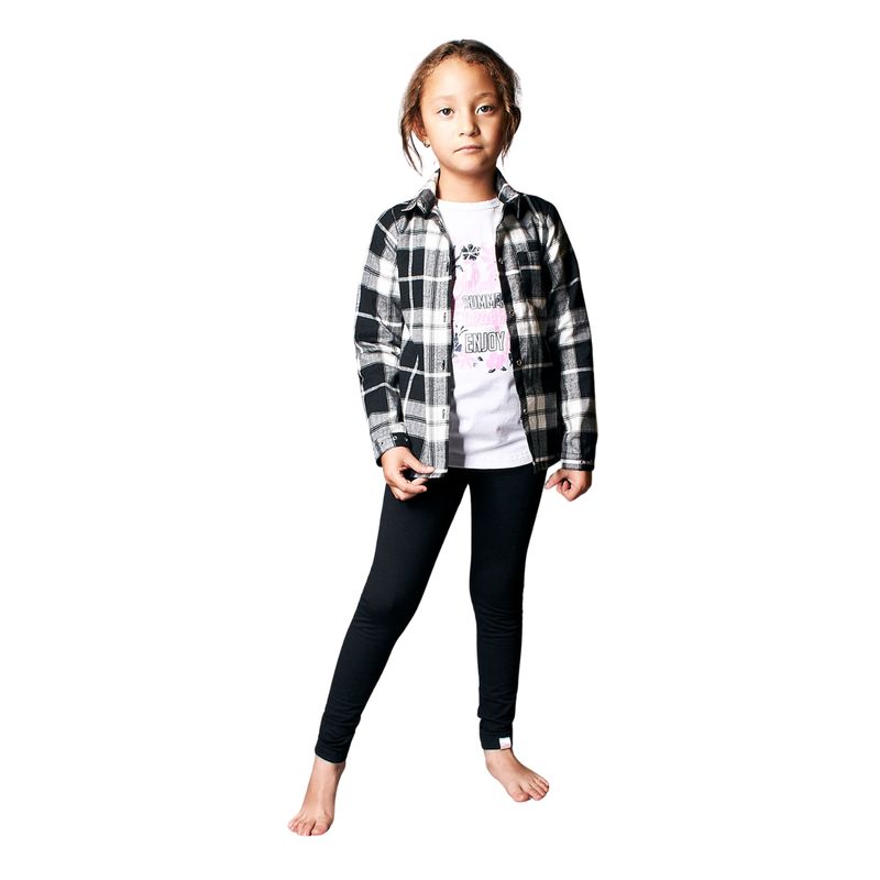 BIGBOYS - Blusa Motera Negra Bebé Niña 24 Meses