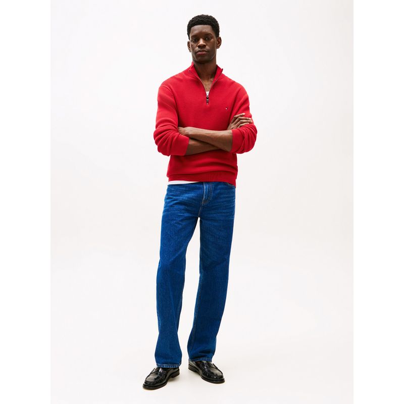 TOMMY HILFIGER - Saco rojo texturizado con cremallera Tommy Hilfiger