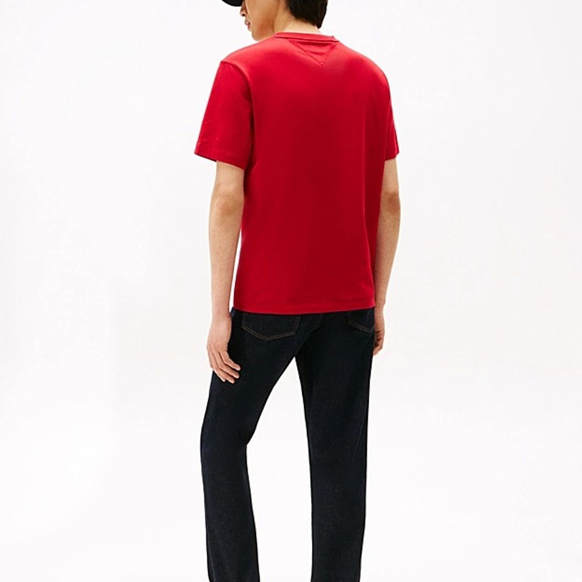 TOMMY HILFIGER - Camiseta roja de Cuello en V Tommy Hilfiger