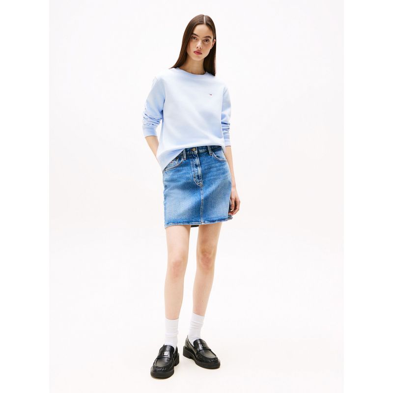 TOMMY HILFIGER - Saco celeste de corte regular con parche Tommy Jeans