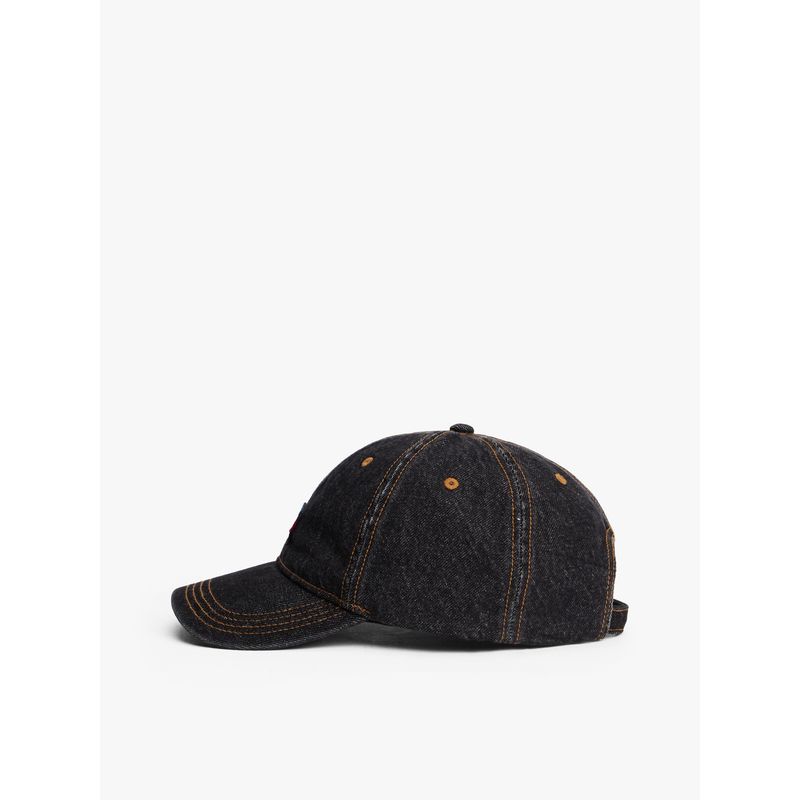 TOMMY HILFIGER - Gorra negra de béisbol denim Heritage Tommy Hilfiger