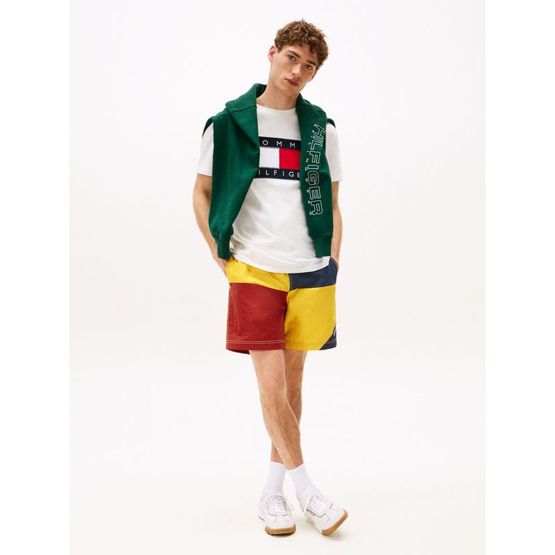TOMMY HILFIGER - Camiseta blanca náutica con parche Hilfiger Tommy Hilfiger