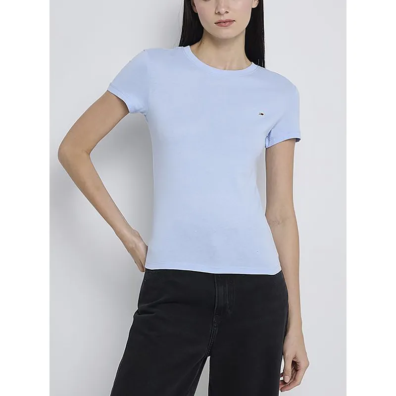 TOMMY HILFIGER - Camiseta celeste Tommy Jeans corte slim Tommy Jeans