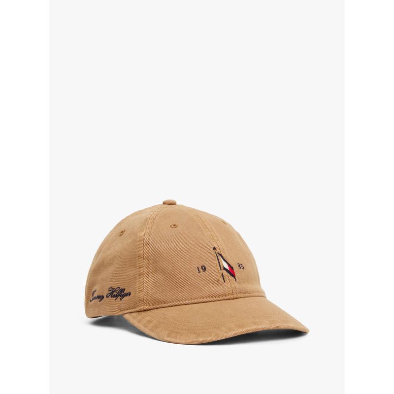 TOMMY HILFIGER - Gorra naranja de béisbol con logo bordado Tommy Hilfiger