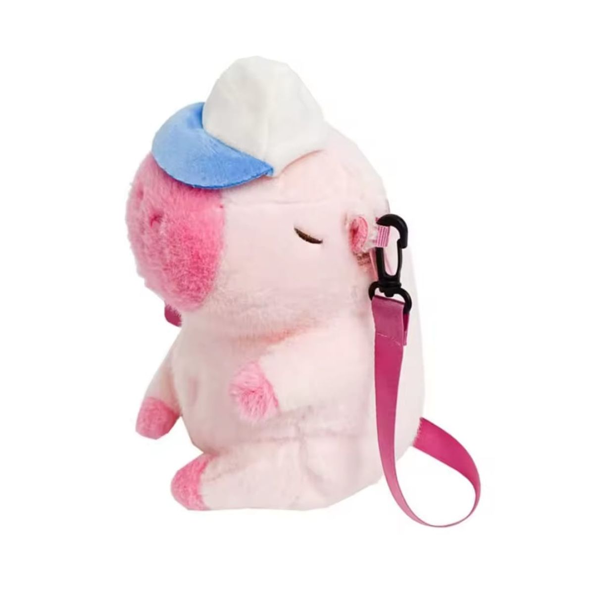 GENERICO - Bolso capibara rosa 20x15 cm con correa cruzada ajustable