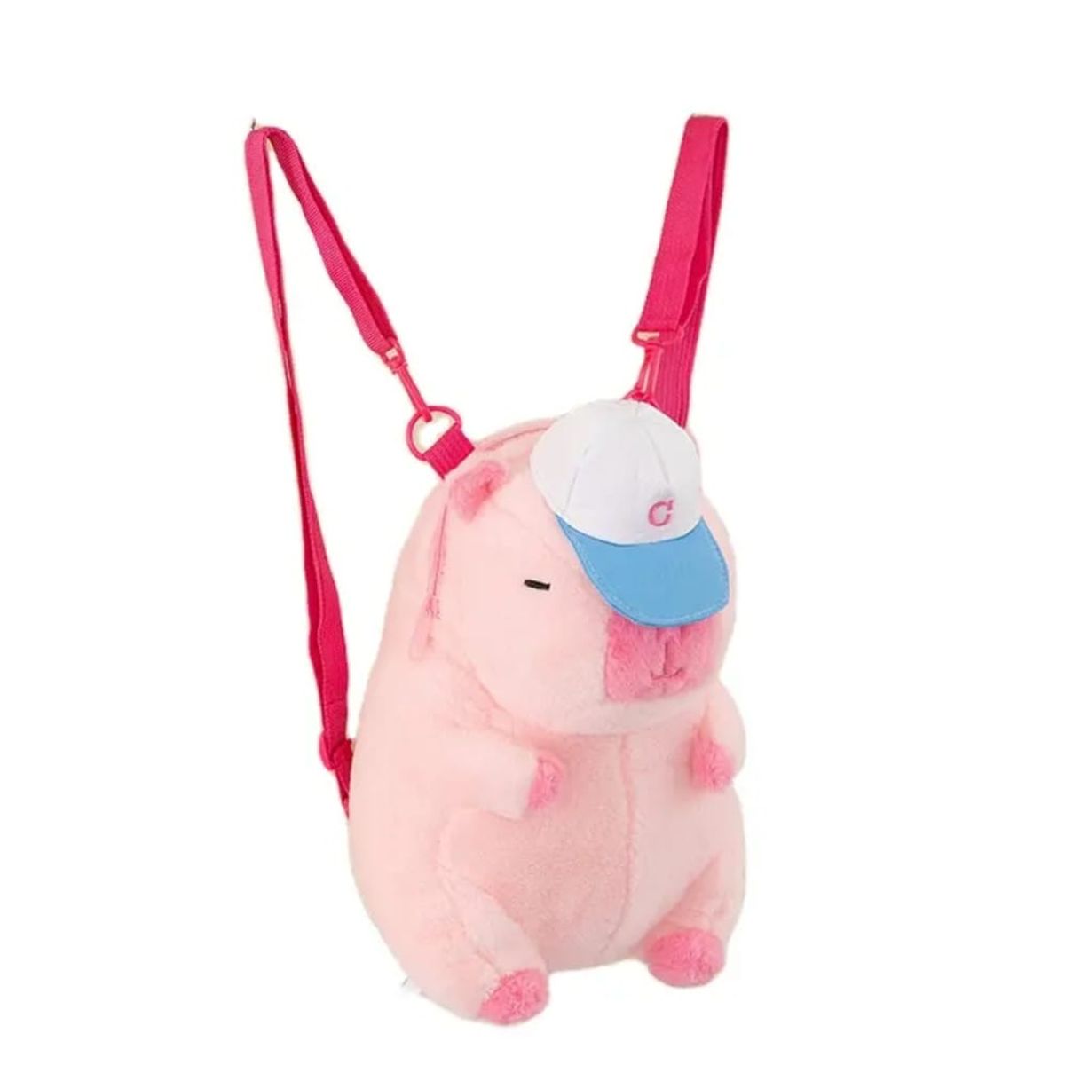 GENERICO - Bolso capibara rosa 20x15 cm con correa cruzada ajustable