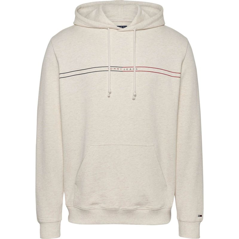 TOMMY HILFIGER - Buzo blanco con capota y cordón Tommy Jeans