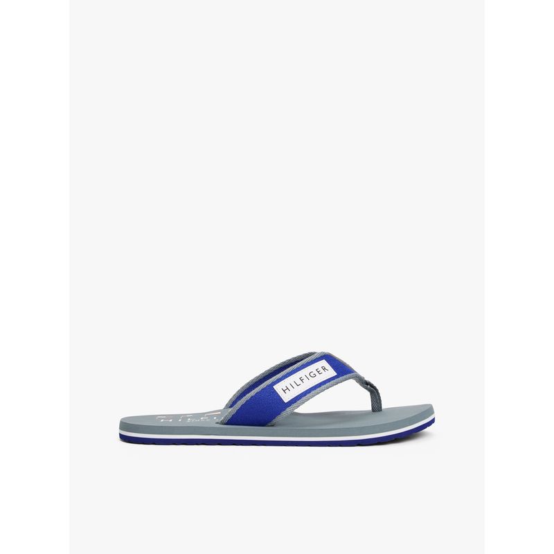 TOMMY HILFIGER - Sandalias gris con parche distintivo Tommy Hilfiger