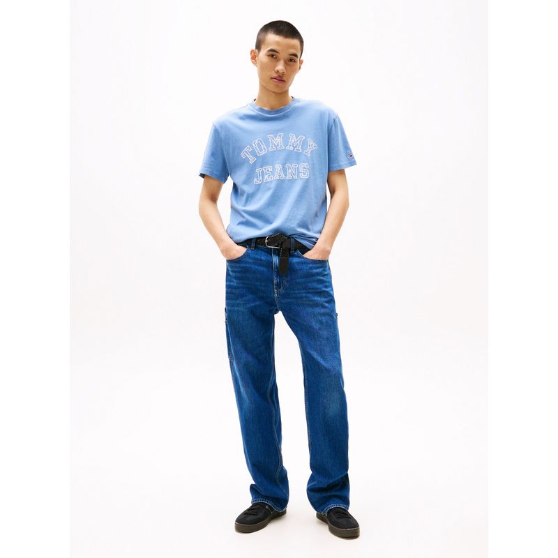 TOMMY HILFIGER - Camiseta celeste de corte regular Tommy Jeans