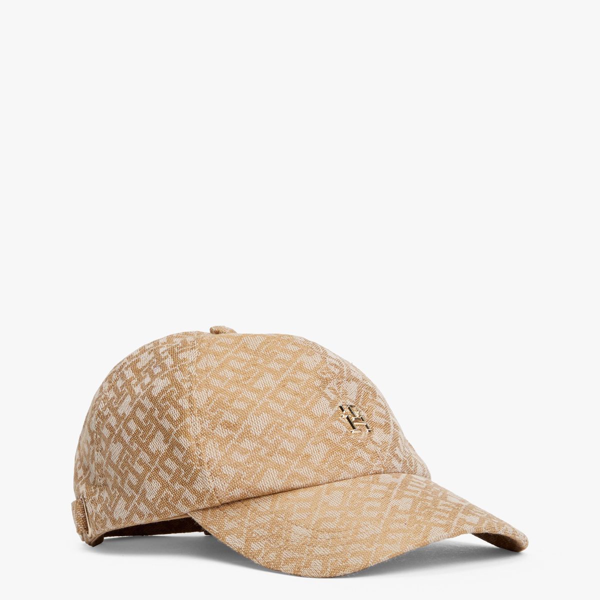 TOMMY HILFIGER - Gorra beige de béisbol con monograma TH Tommy Hilfiger