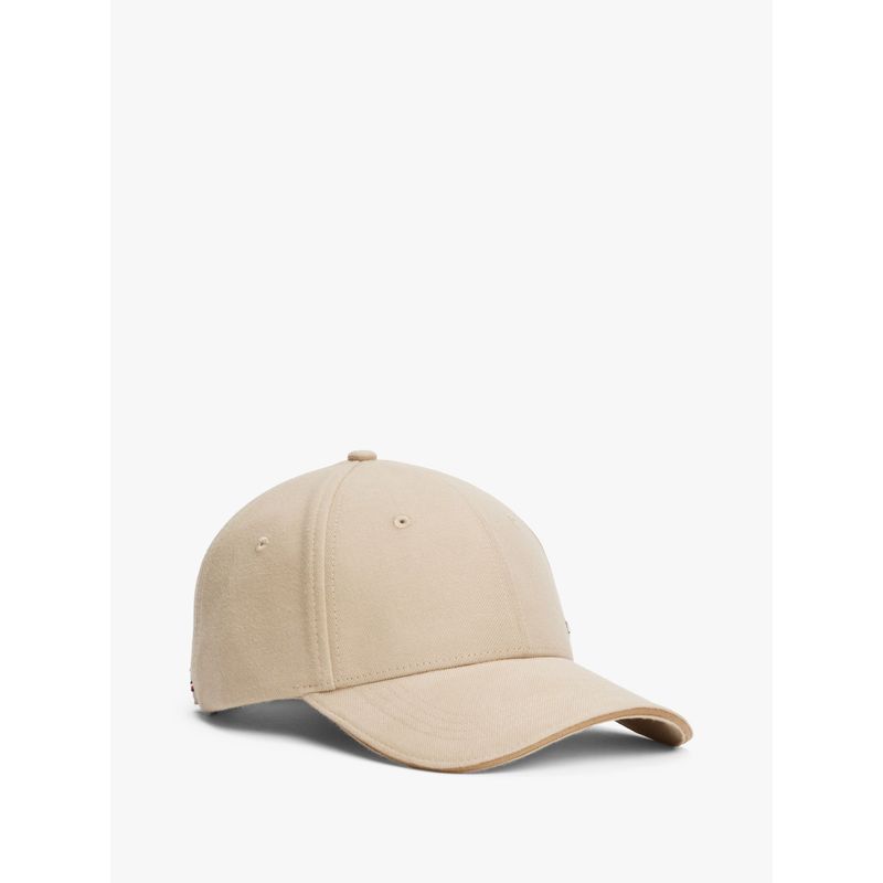 TOMMY HILFIGER - Gorra beige de béisbol de franela Tommy Hilfiger