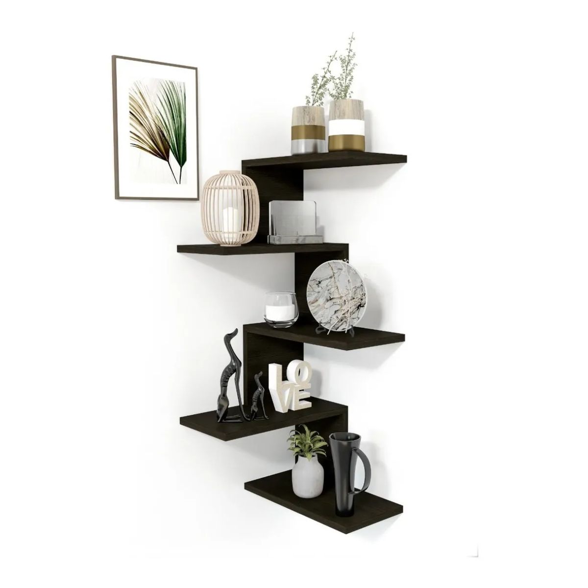 GENERICO - Repisa Esquinero E-05  Decoración Moderna Funcional Color Wengue