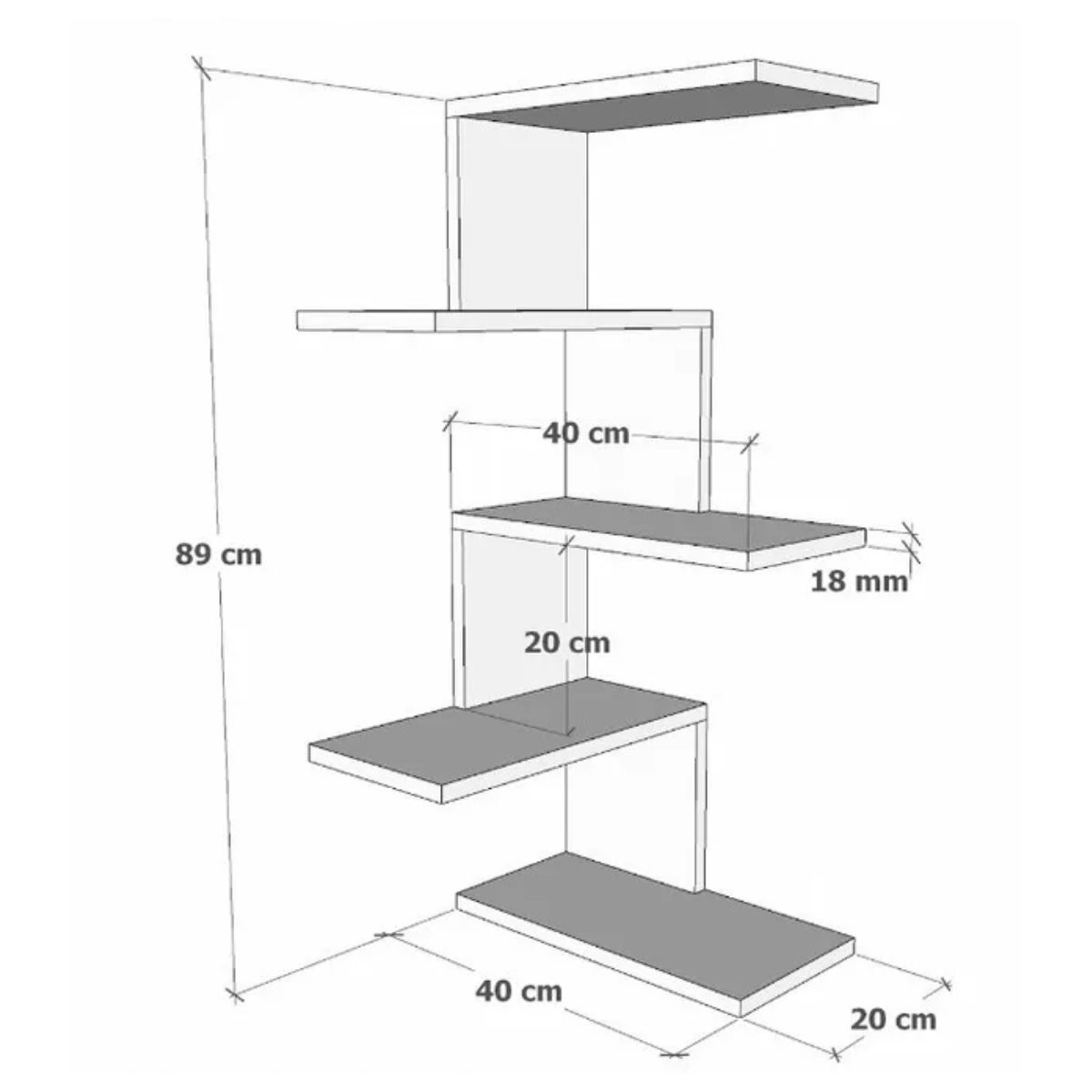 GENERICO - Repisa Esquinero E-05  Decoración Moderna Funcional Color Wengue