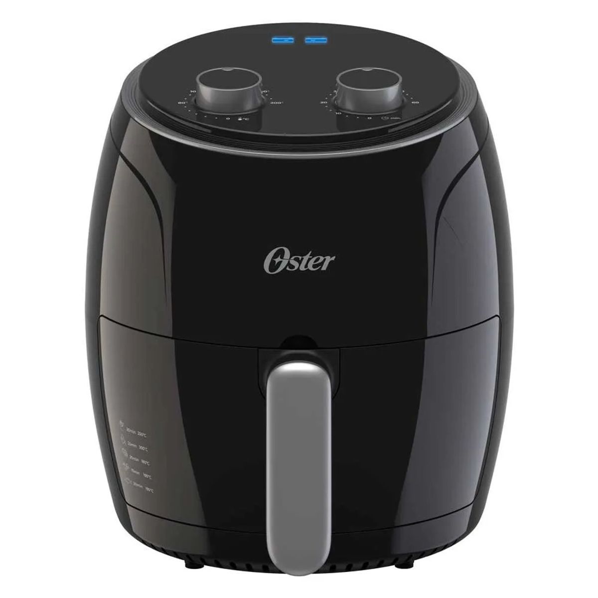OSTER - Freidora de aire Oster 3.8 Litros Manual Antiadherente CKSTAF38MNS Negra