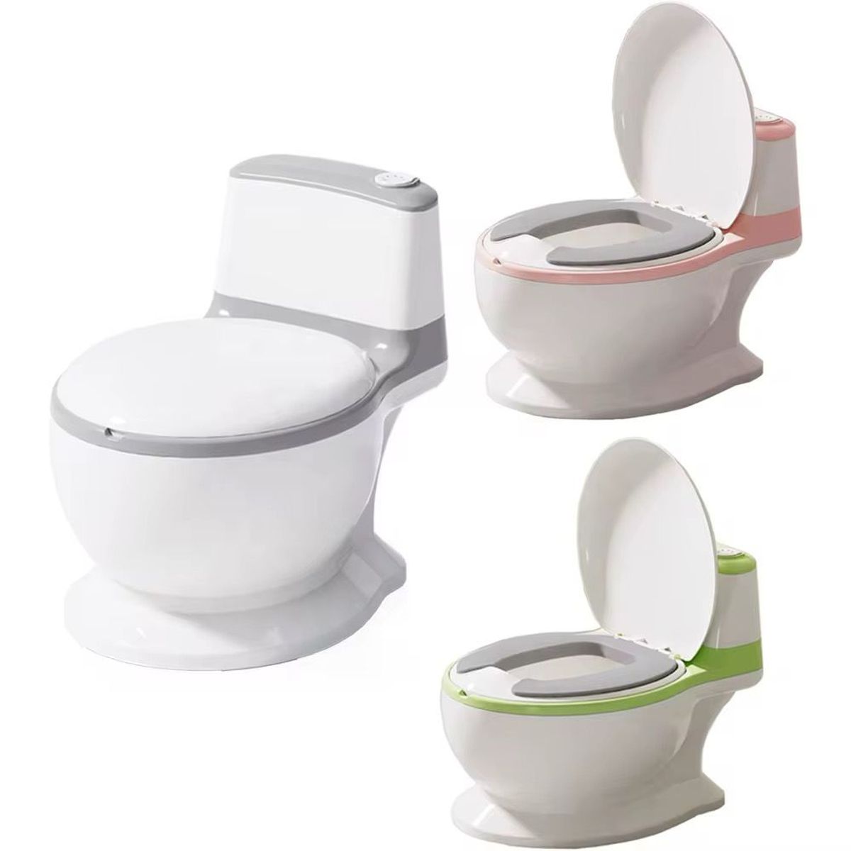 GENERICO - Inodoro Vasenilla De Aprendizaje Con Sonidos Gris Nuevo