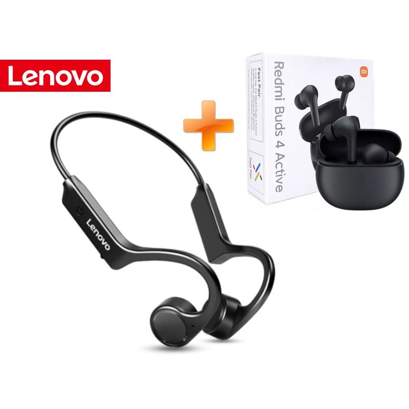 LENOVO - Audifonos Conducción Ósea Lenovo X4 + Xioami Redmi 4 Active