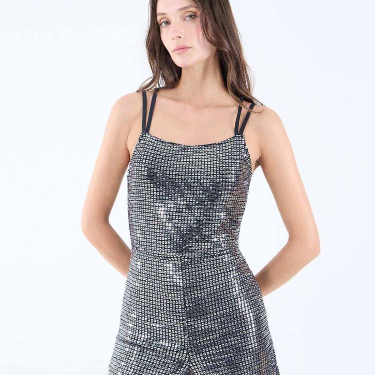 SEVEN SEVEN - Enterizo Para Mujer Manga Sisa Color Plata Marca Seven Seven #28320424