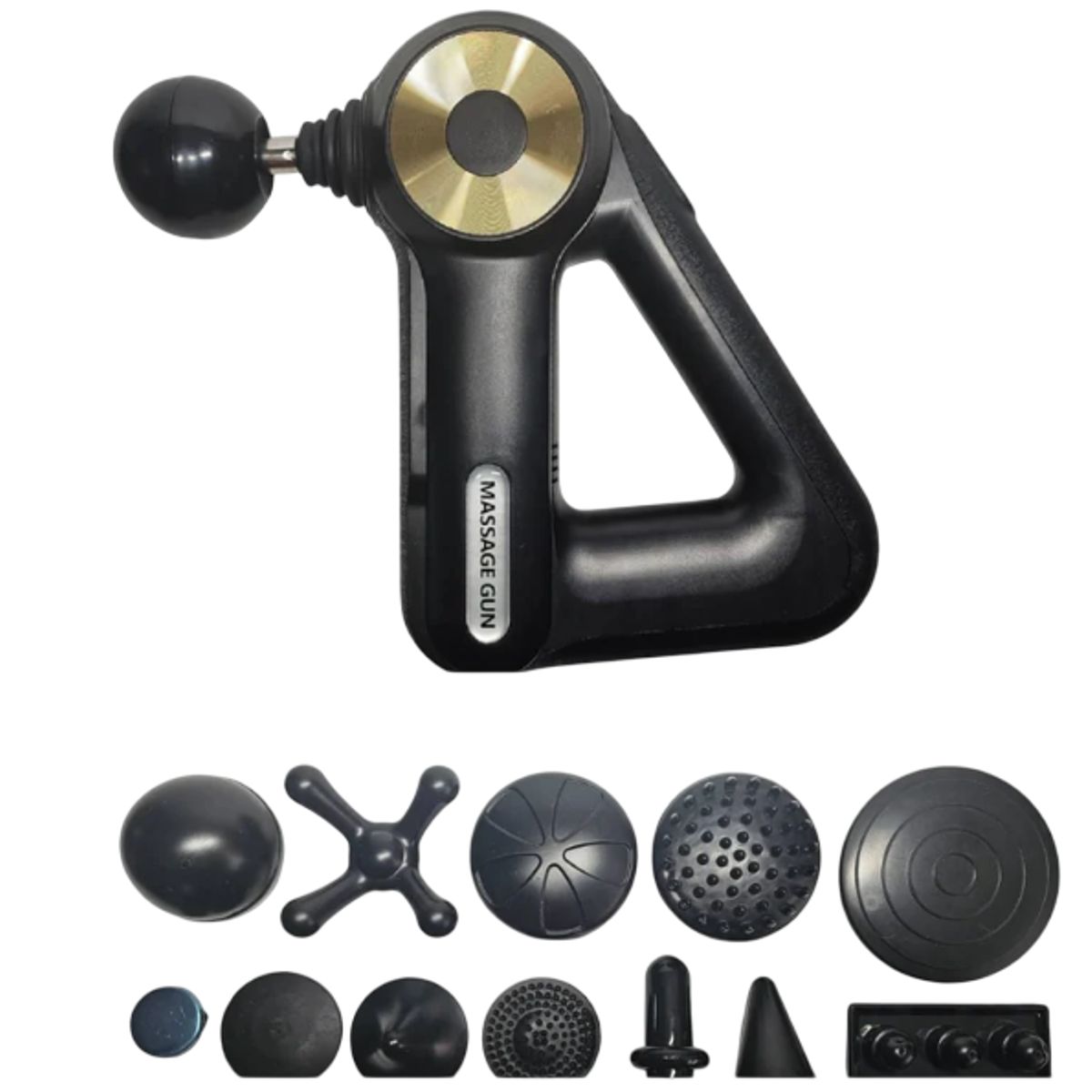 GENERICO - Masajeador Corporal Massage Gun 12 Piezas Inalambrica 110v