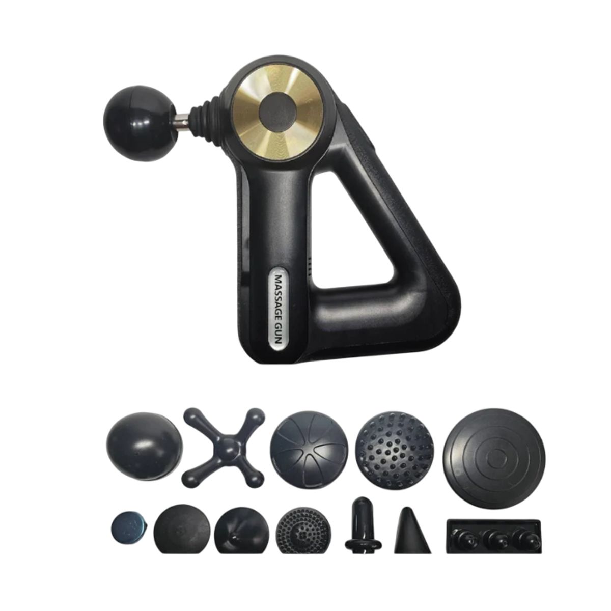 GENERICO - Masajeador Corporal Massage Gun 12 Piezas Inalambrica 110v