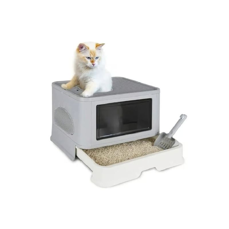 GENERICO - Arenero para gato con tapa plegable