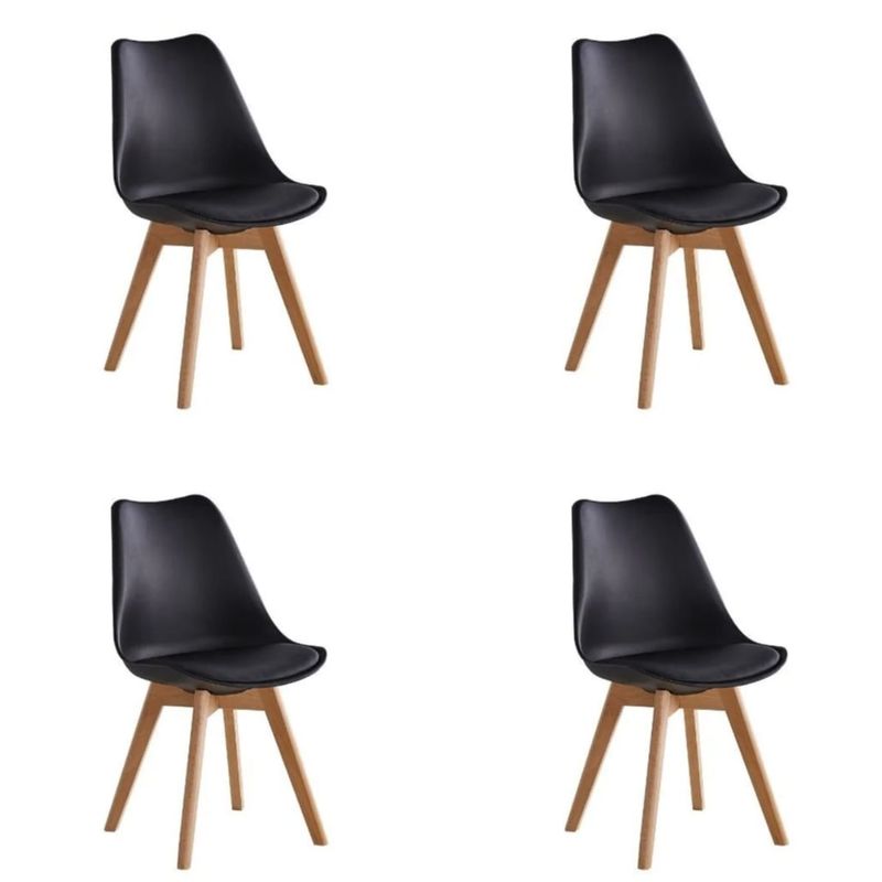 GENERICO - SET x 4 SILLAS + MESA, MODERNA ACOLCHADA