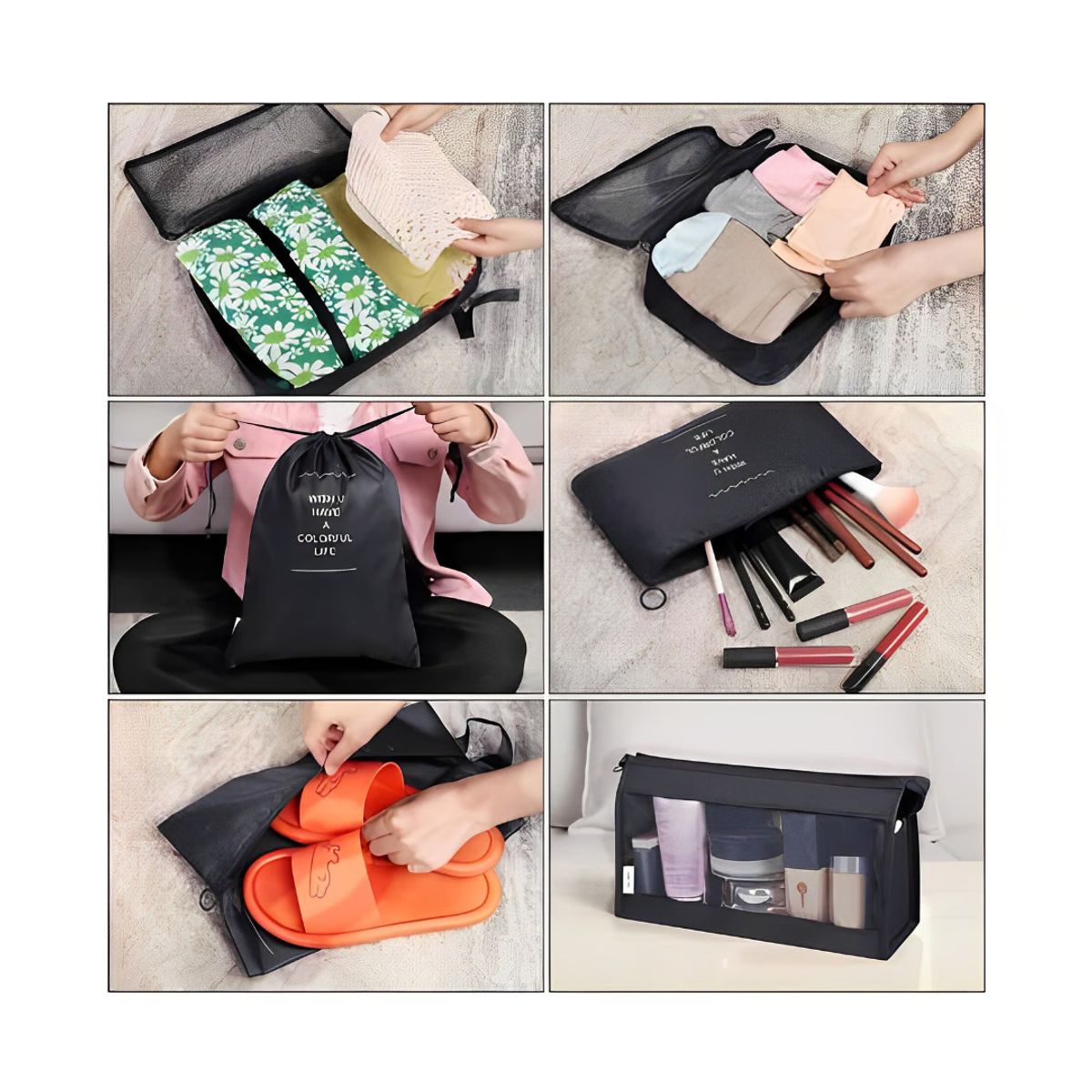 GENERICO - Kit Organizadores De Maleta Bolsas De Viaje X10 Piezas