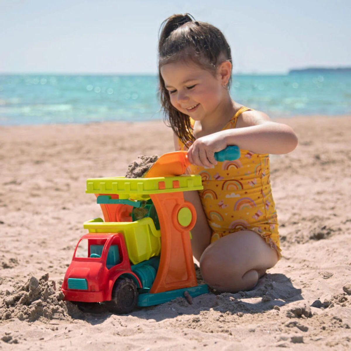 GENERICO - Juguete playero camión Volqueta y molino de arena B Toys