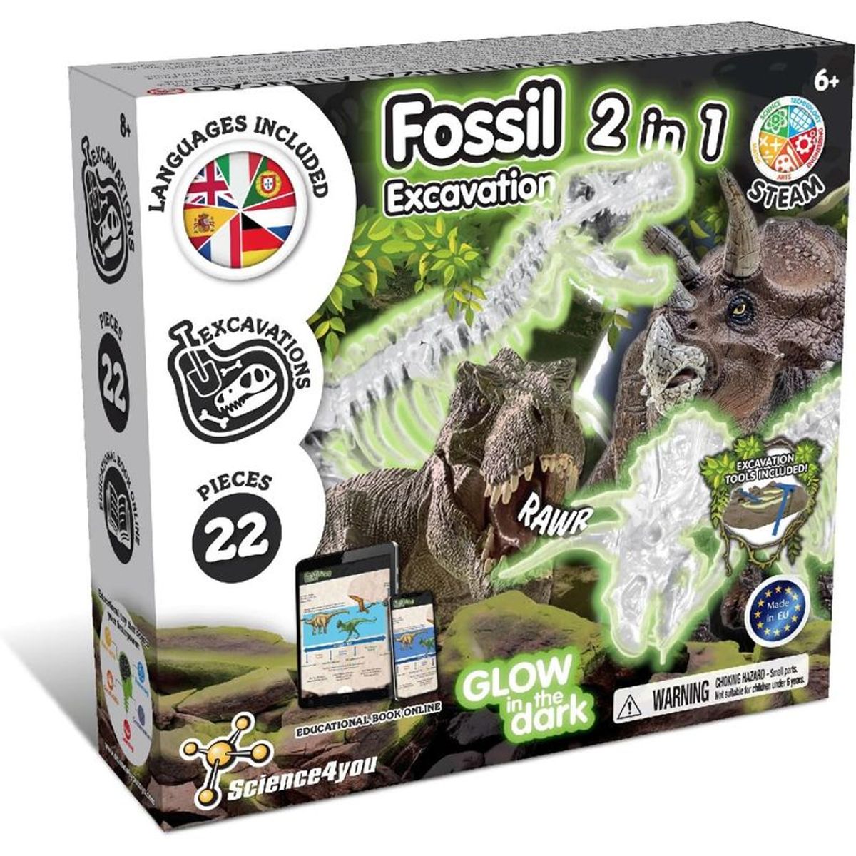 GENERICO - Excavaciones Fósiles 2 en 1 – Descubre Tus Dinosaurios