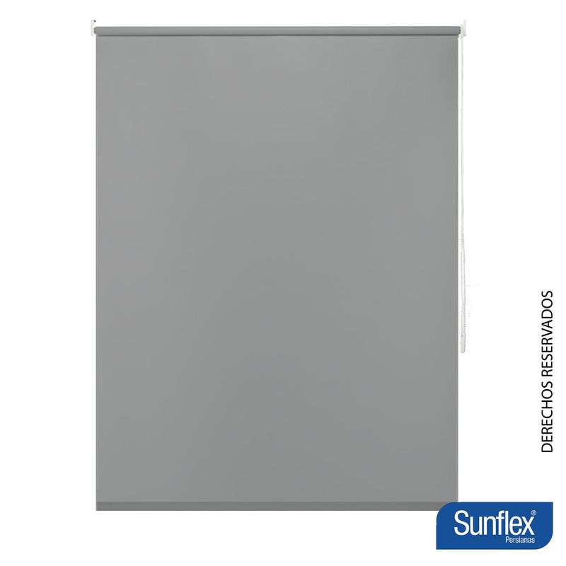 SUNFLEX - Cortina Enrollable Blackout Ancho 140Cm X Alto 180Cm Gris
