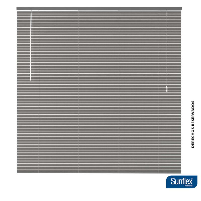 SUNFLEX - Persiana Horizontal Aluminio Plata Ancho 100Cm Alto 180Cm