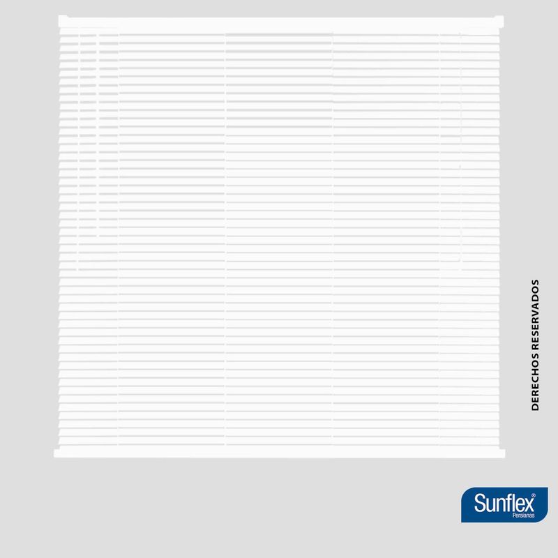 SUNFLEX - Persiana Horizontal Aluminio Blanco Ancho 160Cm Alto 140Cm