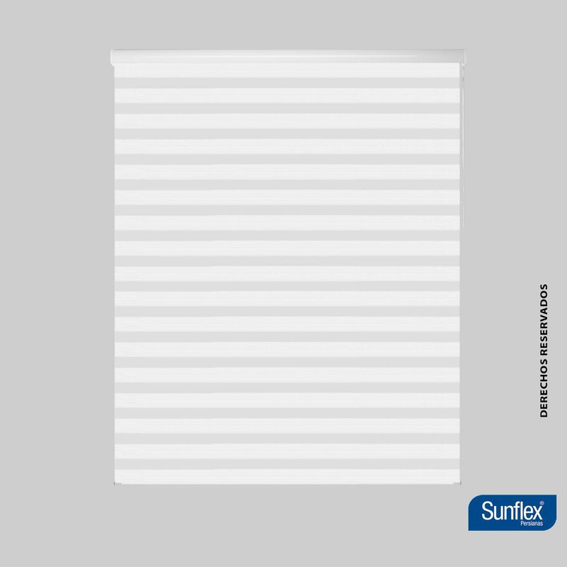 SUNFLEX - Cortina Rollerduo Color Blanco Style Ancho 100Cm Alto 170Cm