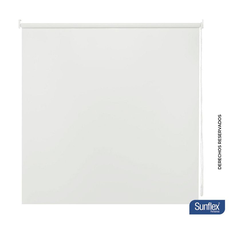 SUNFLEX - Cortina Enrollable Blackout 120X180 Blanco Sunflex