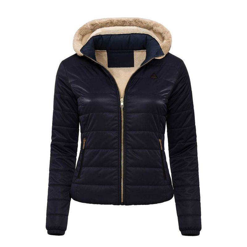 MODA EN CIRCUITO - Chaqueta Impermeable corta,  Forrada en Ovejero para Mujer