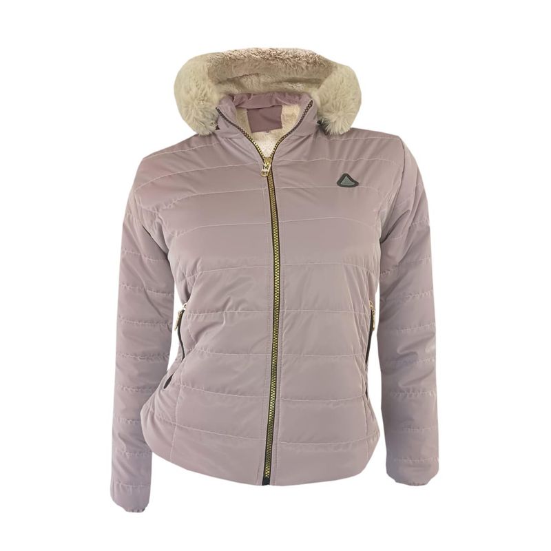 MODA EN CIRCUITO - Chaqueta Impermeable corta,  Forrada en Ovejero para Mujer