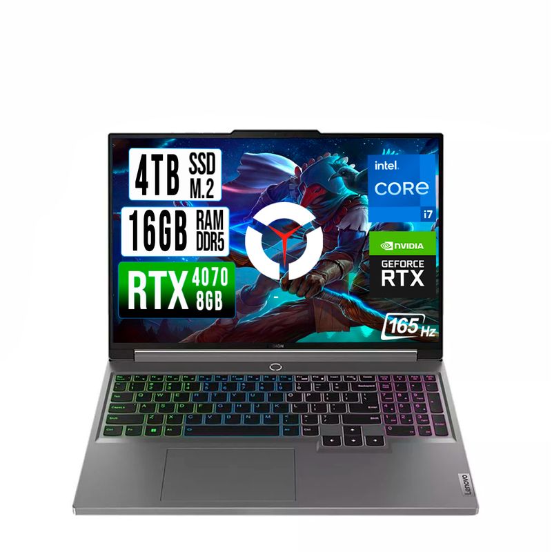 LENOVO - LENOVO LEGION INTEL CORE I7-14700HX RTX 4070 8GB SSD 4TB RAM 16GB LED 16" FHD 165Hz