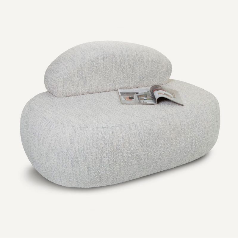 GENERICO - Sofá Moderno Vivo Chic Pequeño para Habitación Gris claro
