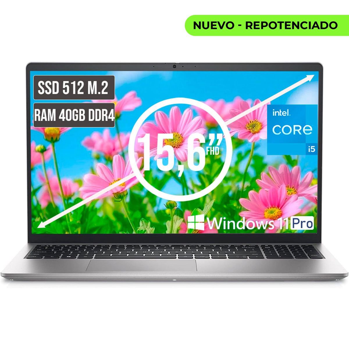DELL - PORTATIL DELL INSPIRON INTEL CORE I5 1334U SSD 512GB RAM 40GB LED 156 FHD LC W11 PRO