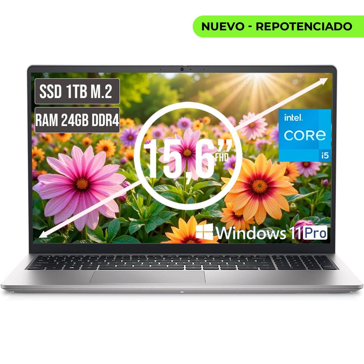 DELL - PORTATIL DELL INSPIRON INTEL CORE I5 1334U SSD 1TB RAM 24GB LED 156 FHD LC W11 PRO