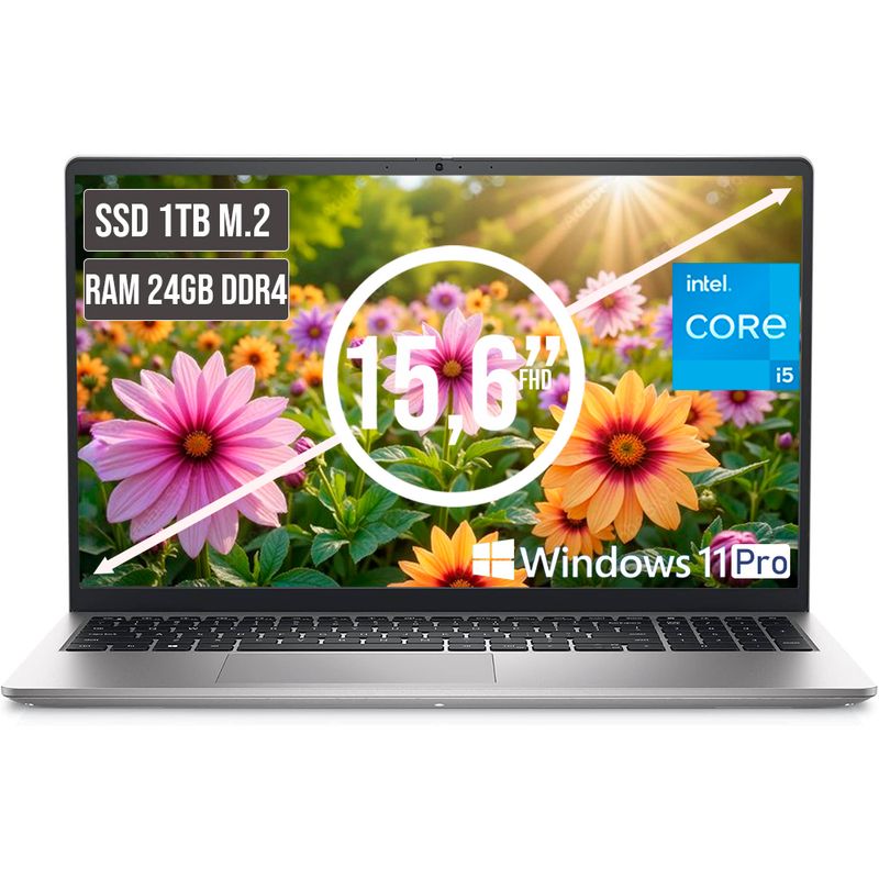 DELL - PORTATIL DELL INSPIRON INTEL CORE I5 1334U SSD 1TB RAM 24GB LED 156 FHD LC W11 PRO