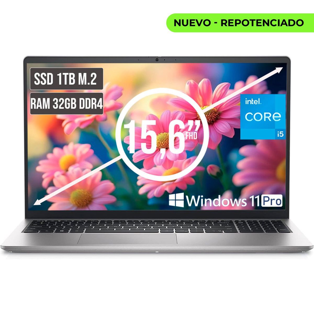 DELL - PORTATIL DELL INSPIRON INTEL CORE I5 1334U SSD 1TB RAM 32GB LED 156 FHD LC W11 PRO