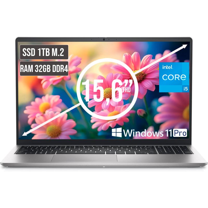 DELL - PORTATIL DELL INSPIRON INTEL CORE I5 1334U SSD 1TB RAM 32GB LED 156 FHD LC W11 PRO